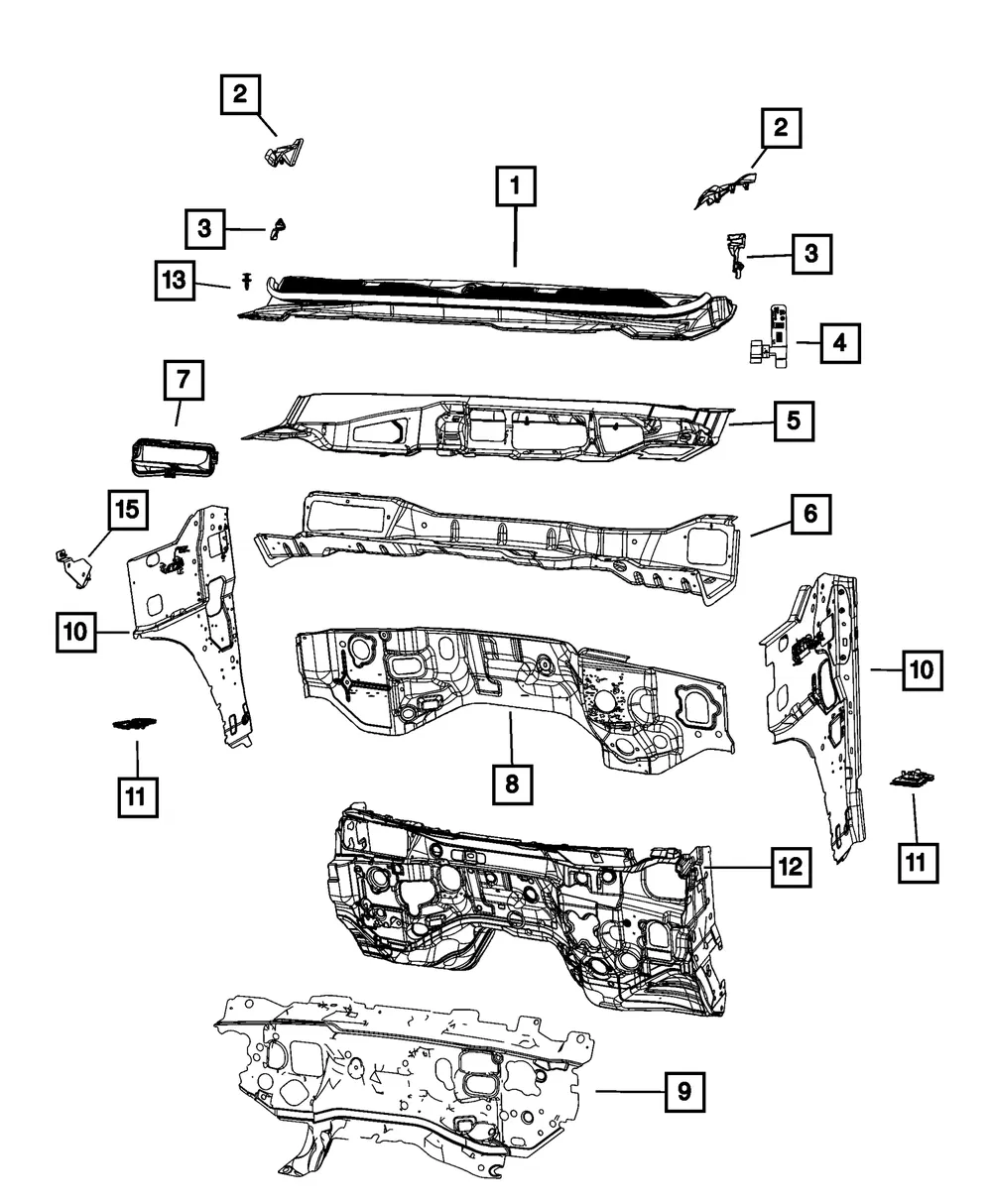 A Pillar Baffle - Mopar (68293692aa) - view 4