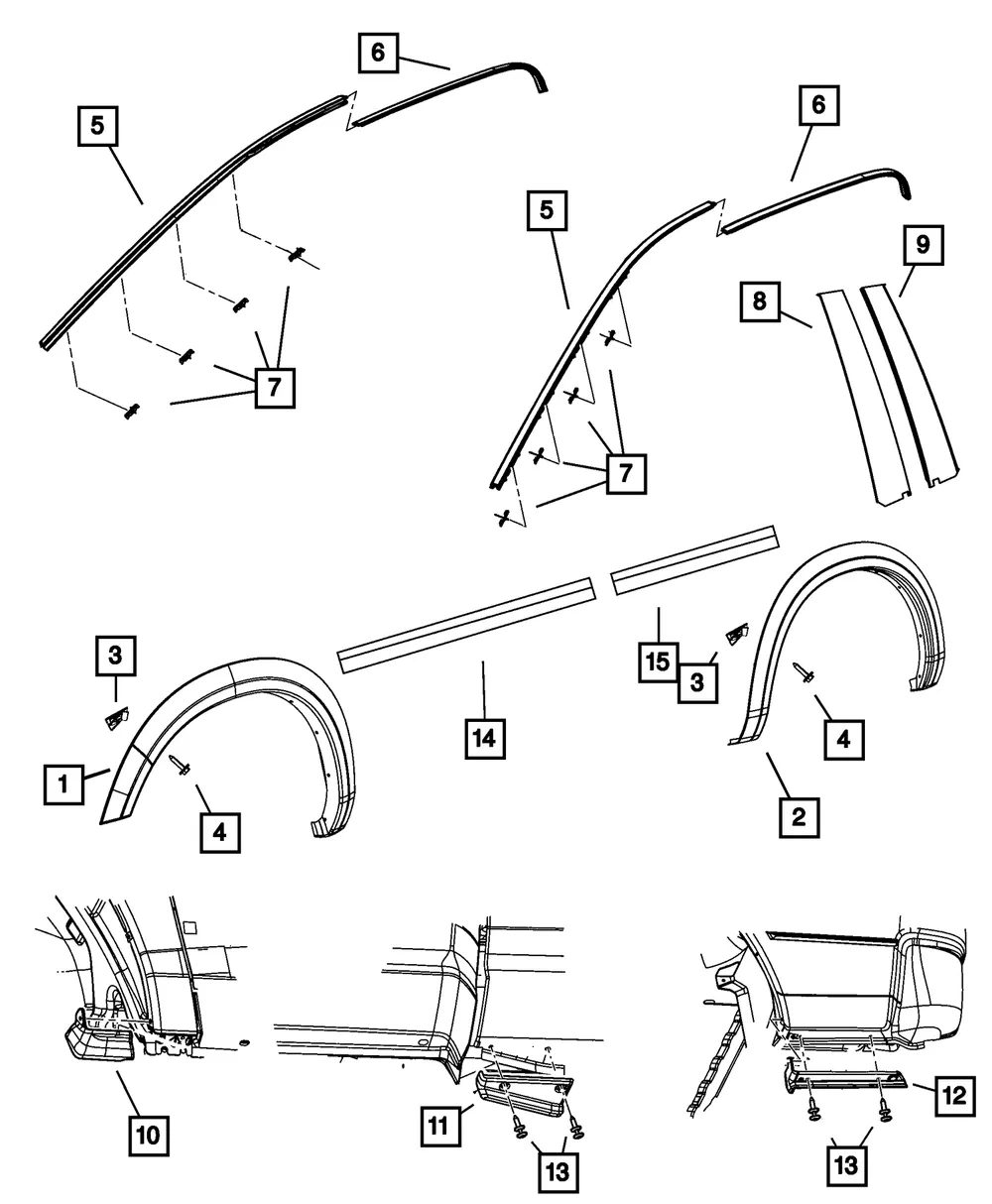 Windshield Molding, Left - Mopar (68297609AB) - view 10