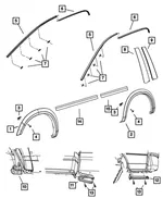 Windshield Molding, Left - Mopar (68297609AB) - view 20