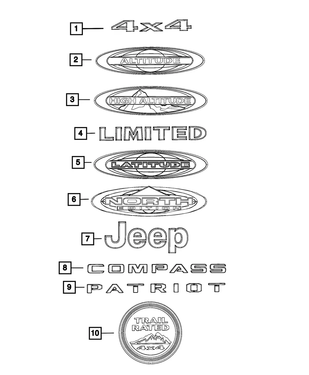 Nameplate - Mopar (68298714aa)