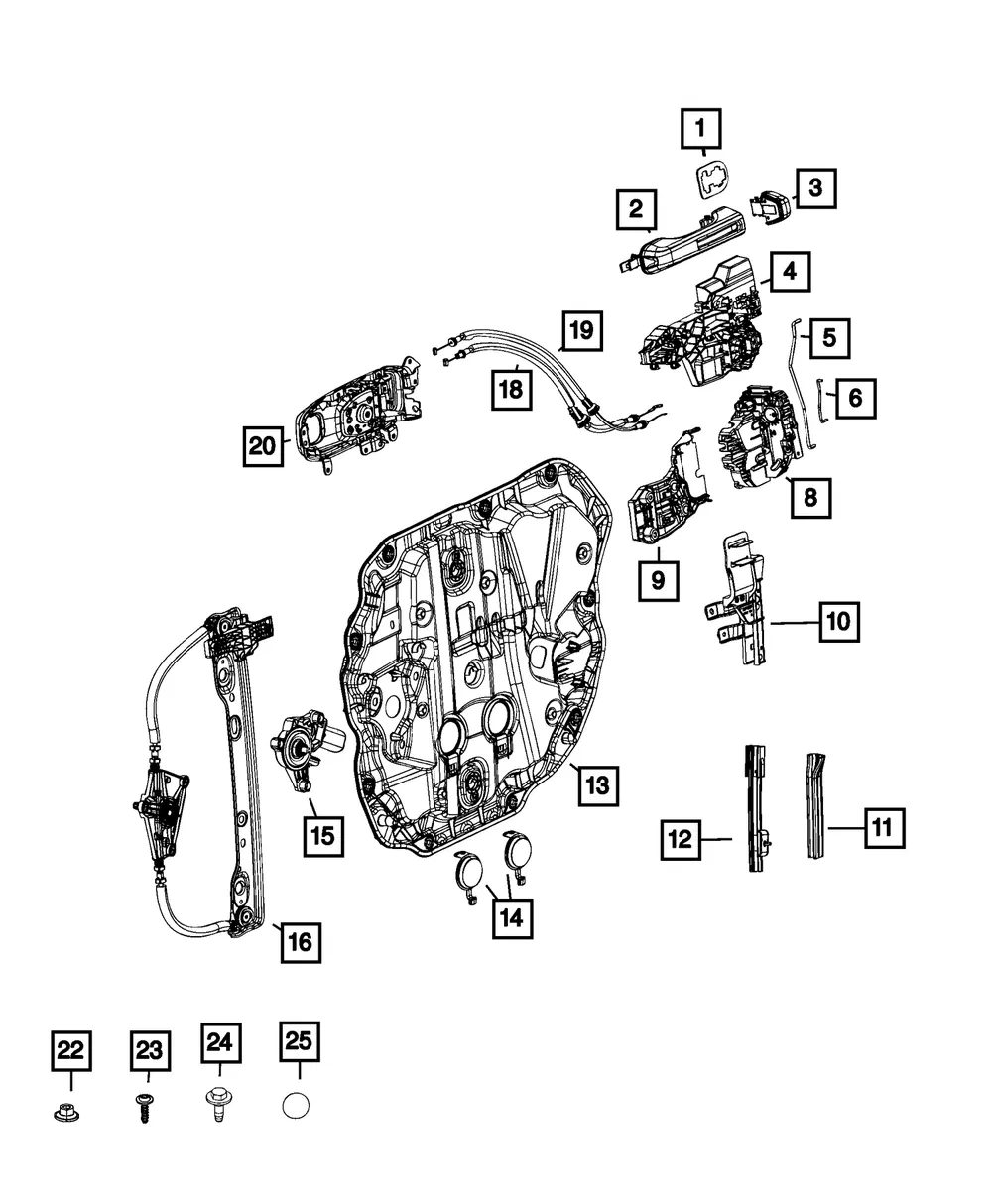 Outside Handle To Latch Link, Left - Mopar (68301933ab)