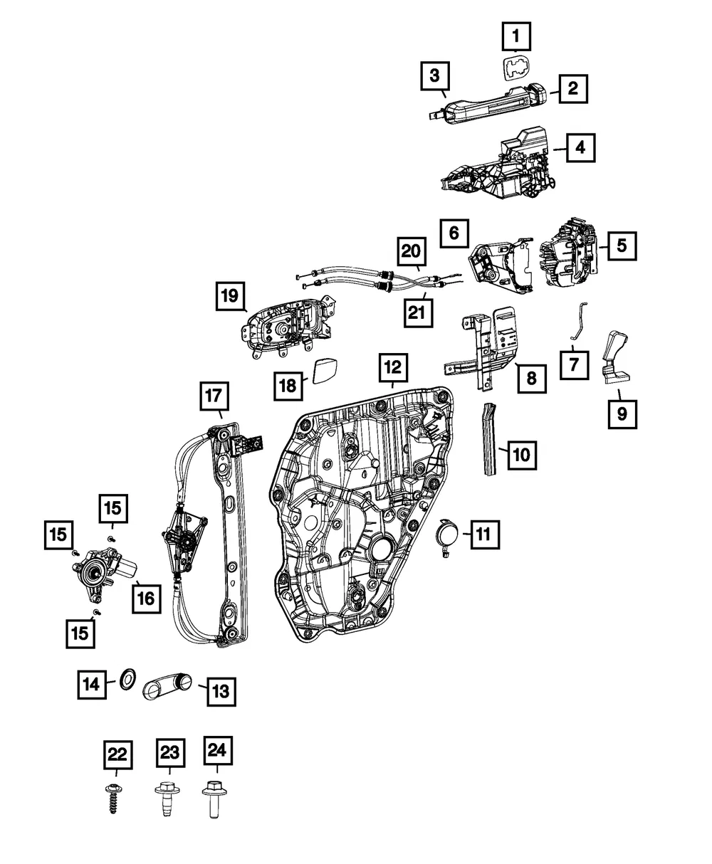 Latch Presenter, Left - Mopar (68301959aa) - view 2