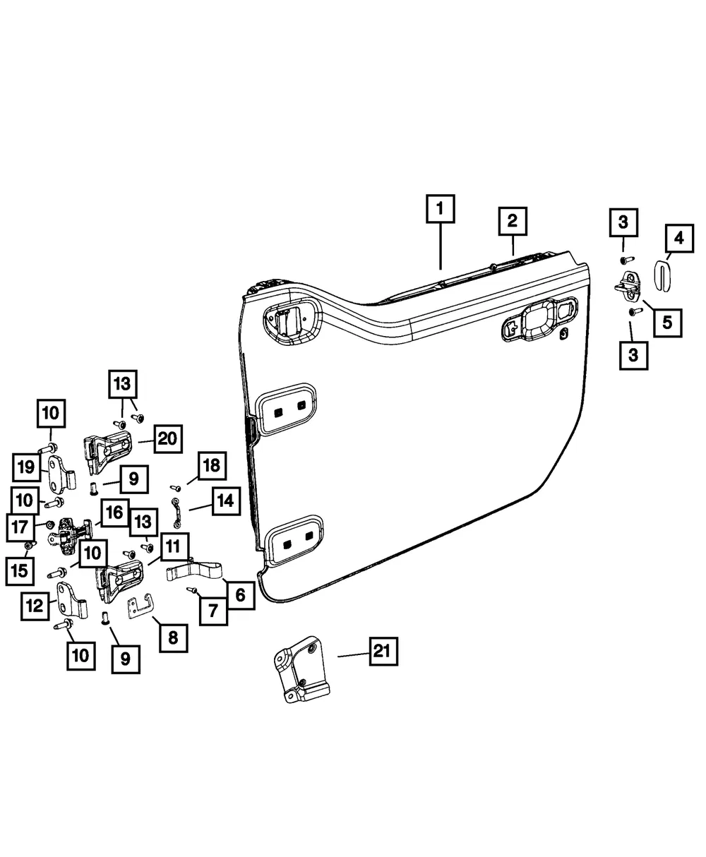 Front Door Handle Bracket, Left - Mopar (68302081aa) - view 4