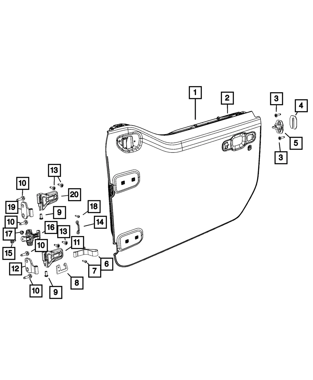 Door Hinge, Right - Mopar (68302124af) - view 7