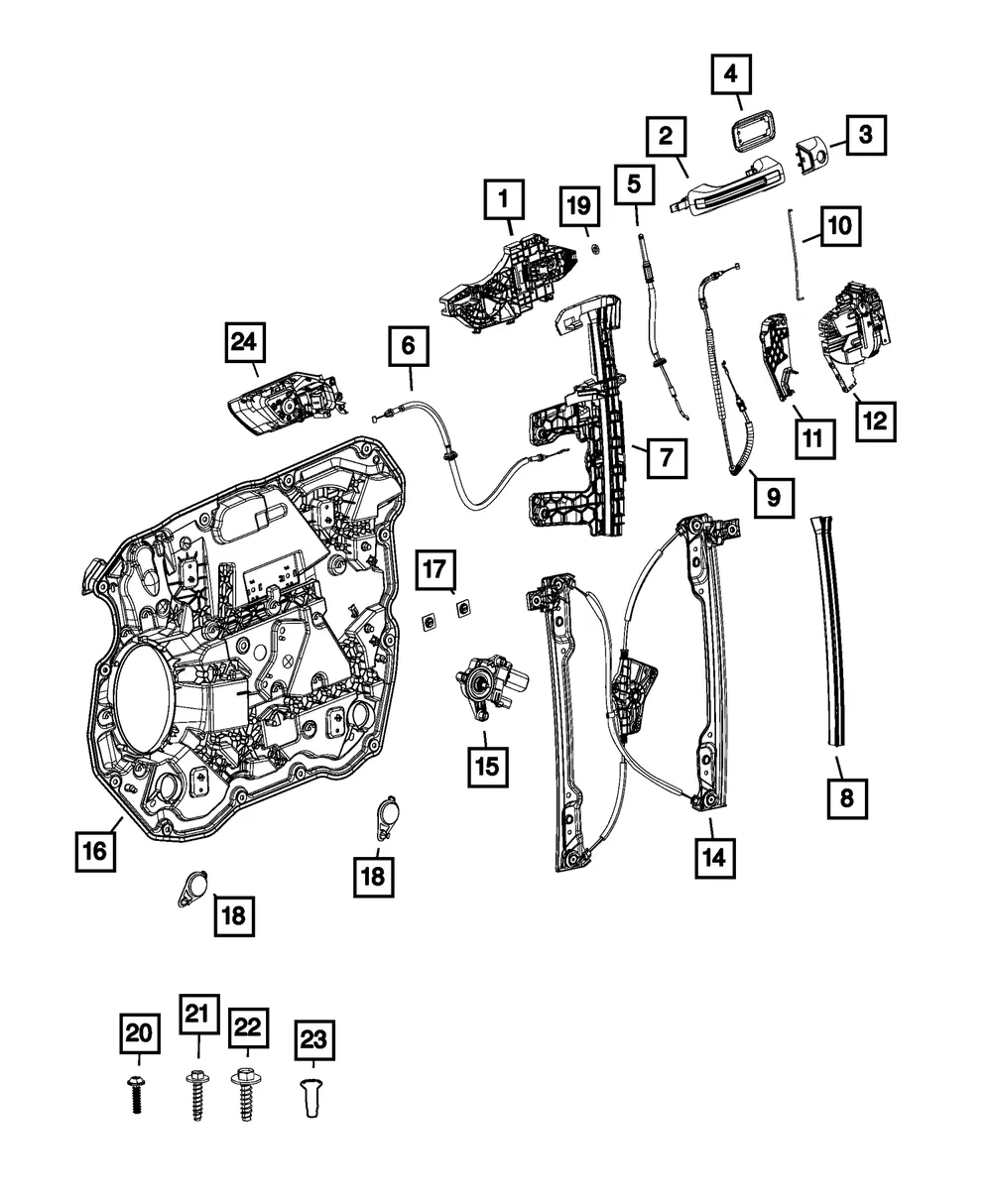 Door Handle Bracket, Left - Mopar (68303097ag) - view 4