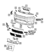 Outer Grille - Driver's Side (LH) - Mopar (68307813AA) - view 12