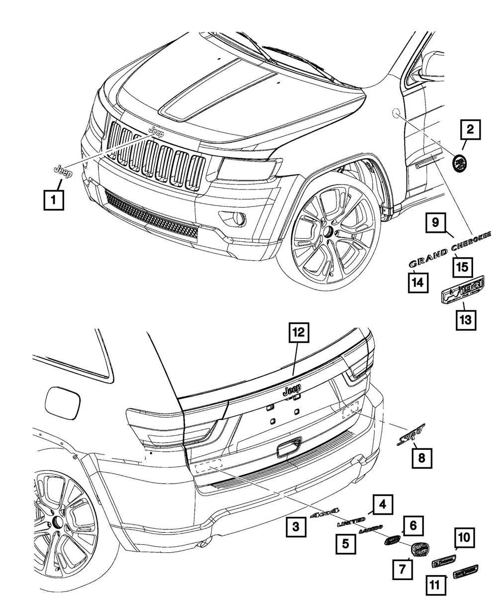 Front Door Nameplate - Mopar (68309843AA) - view 7