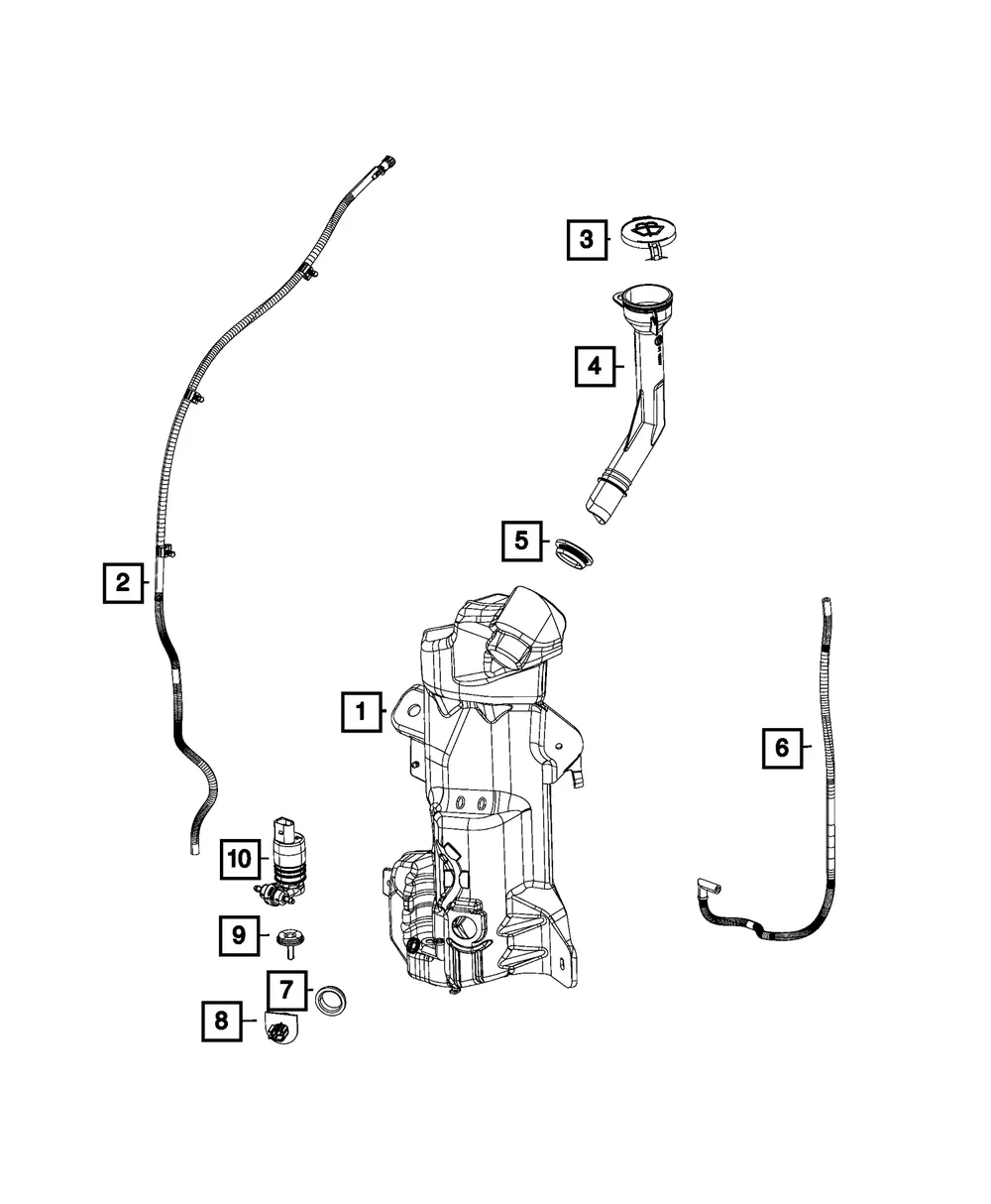 Washer, Windshield Pump - Mopar (68310928AA) - view 9