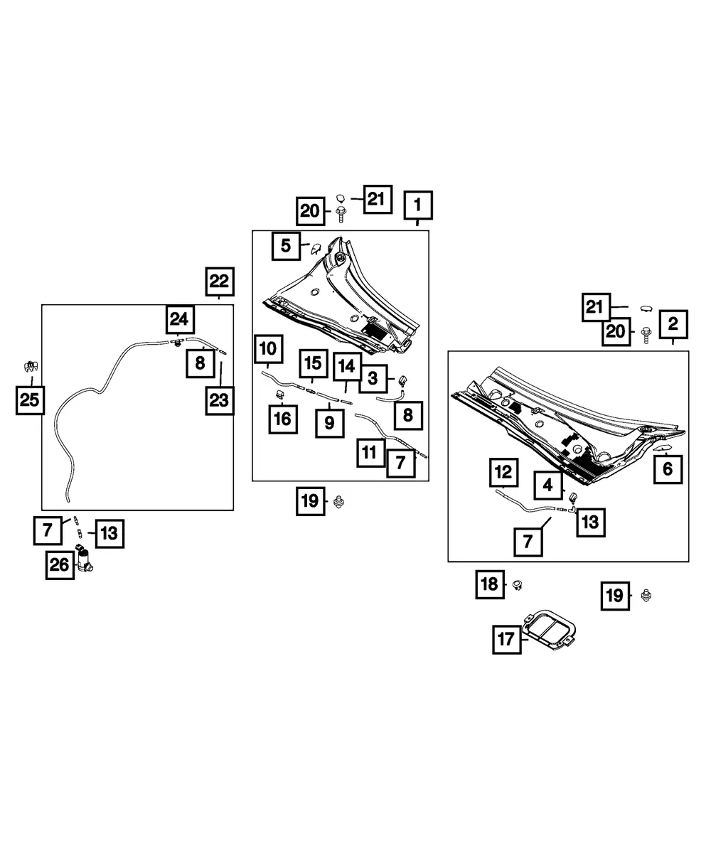 Windshield Washer Hose - Mopar (68314435aa) - view 4