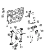 Window Regulator - Driver's Side (LH) - Mopar (68314749AA) - view 14