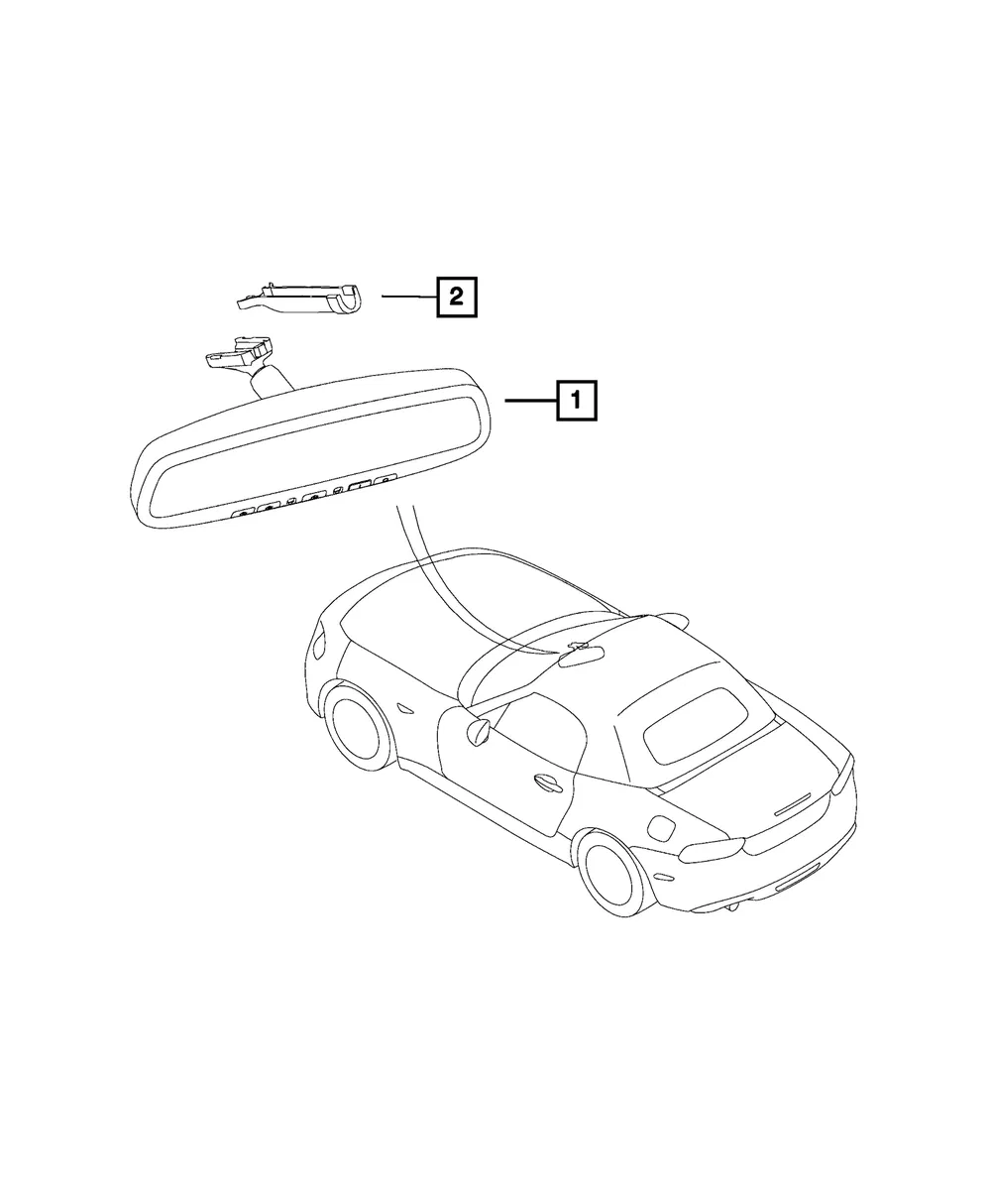 Inside Rear View Mirror - Mopar (68314895AA) - view 9