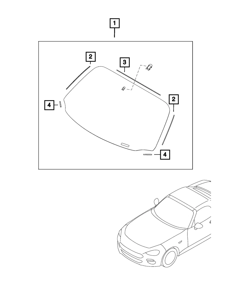 Windshield Seal - Mopar (68315282aa)