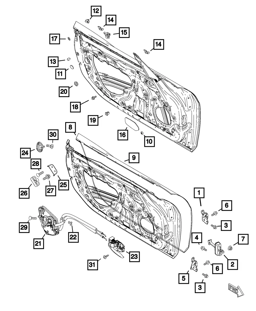 Door Bumper - Mopar (68315385aa) - view 5