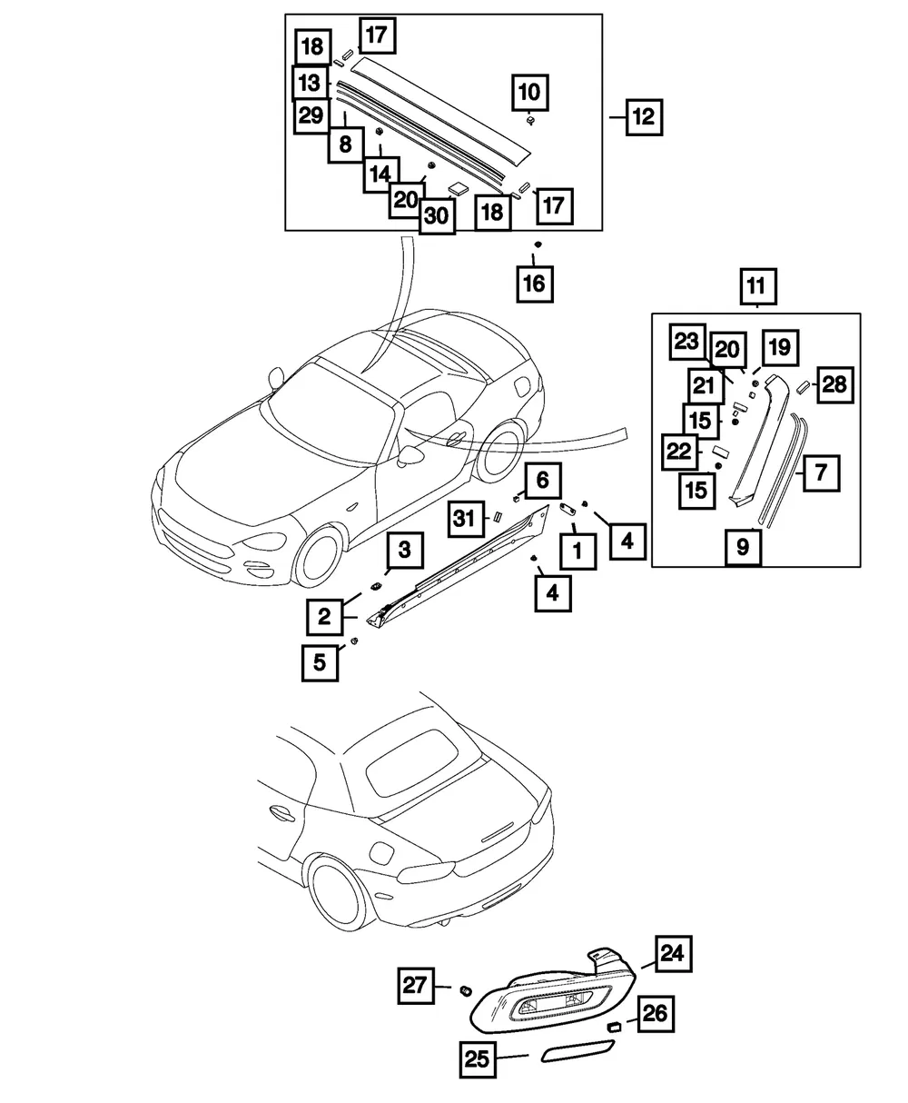 A-Pillar Seal - Mopar (68315531aa) - view 5