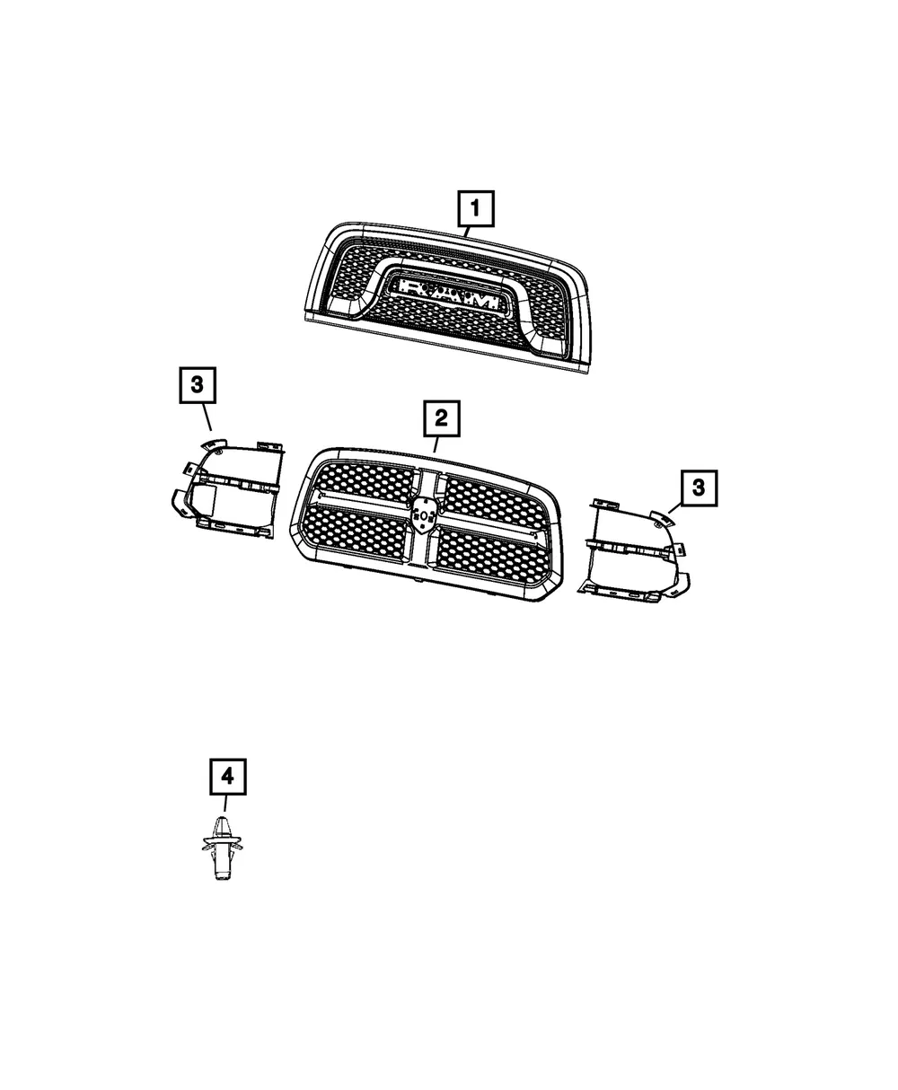 Grille Clip - Mopar (68316635AA) - view 10