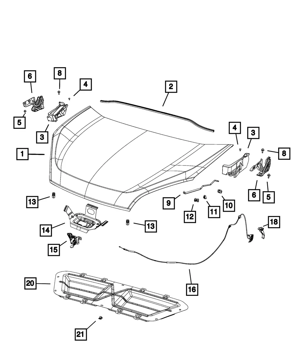 Hinge - Driver's Side (LH) - Mopar (68317233AA) - view 6
