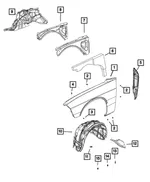 Splash Shield, Right - Mopar (68319960ae) - view 26