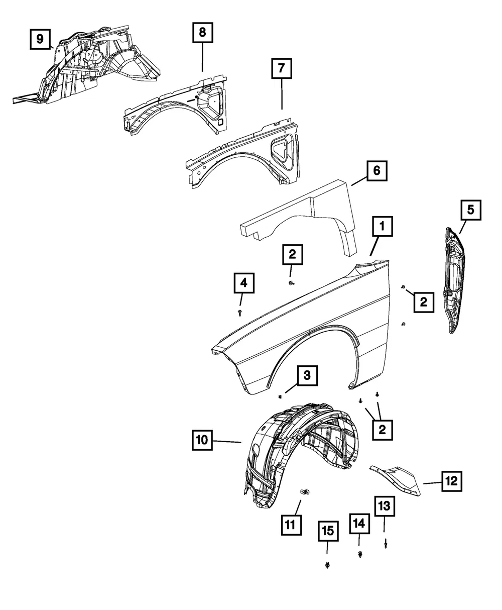 Splash Shield, Left - Mopar (68319961AE) - view 11