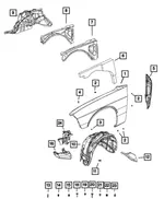 Splash Shield, Left - Mopar (68319963ae) - view 8