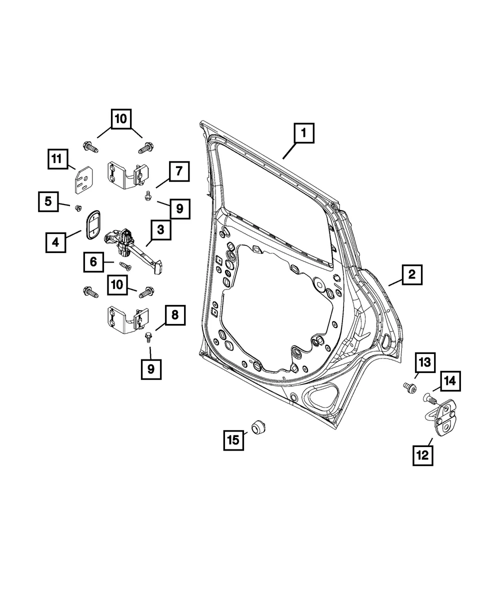 Door Shell - Passenger Side (RH) - Mopar (68320674AA) - view 11