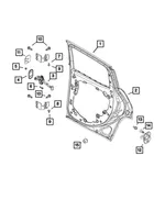 Door Shell - Driver's Side (LH) - Mopar (68320803AA) - view 22