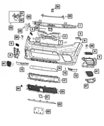 Lower Grille Bezel, Left - Mopar (68321563AB) - view 24