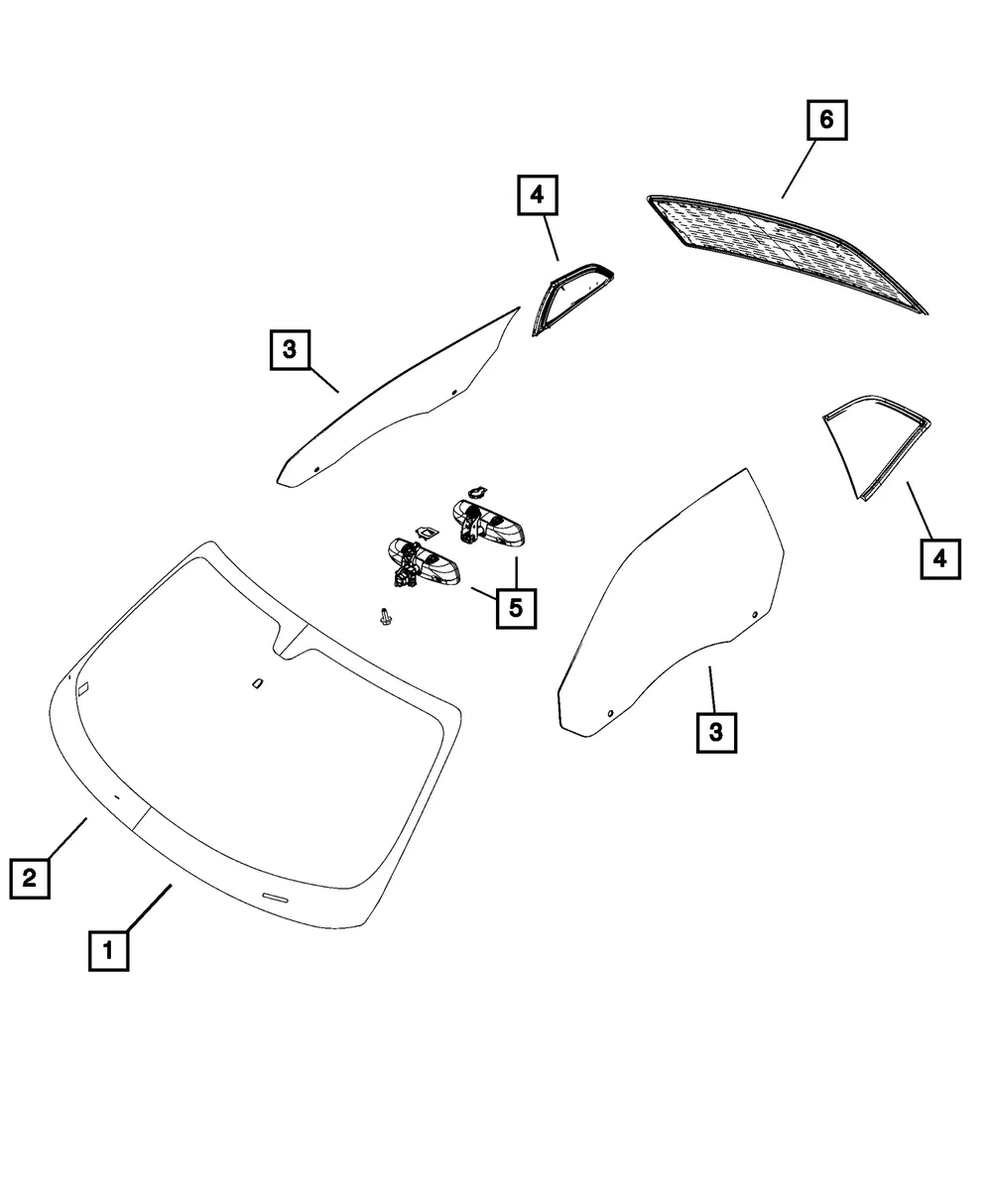 Windshield - Mopar (68321889ac)