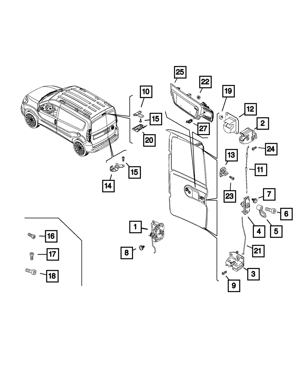 Rear Door Latch - Mopar (68322625aa) - view 4