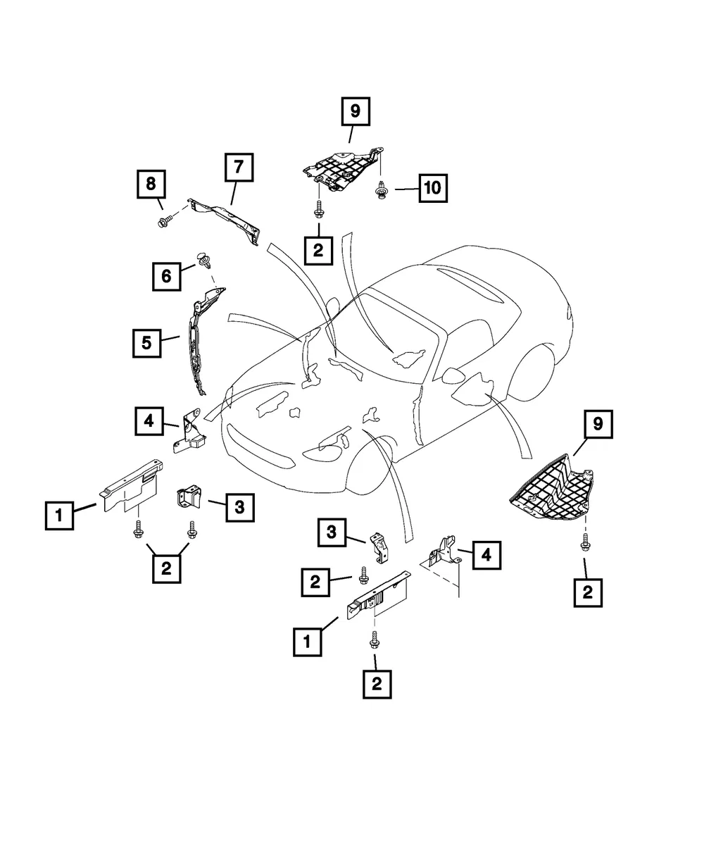 Fender Stuffer, Left - Mopar (68332606aa)