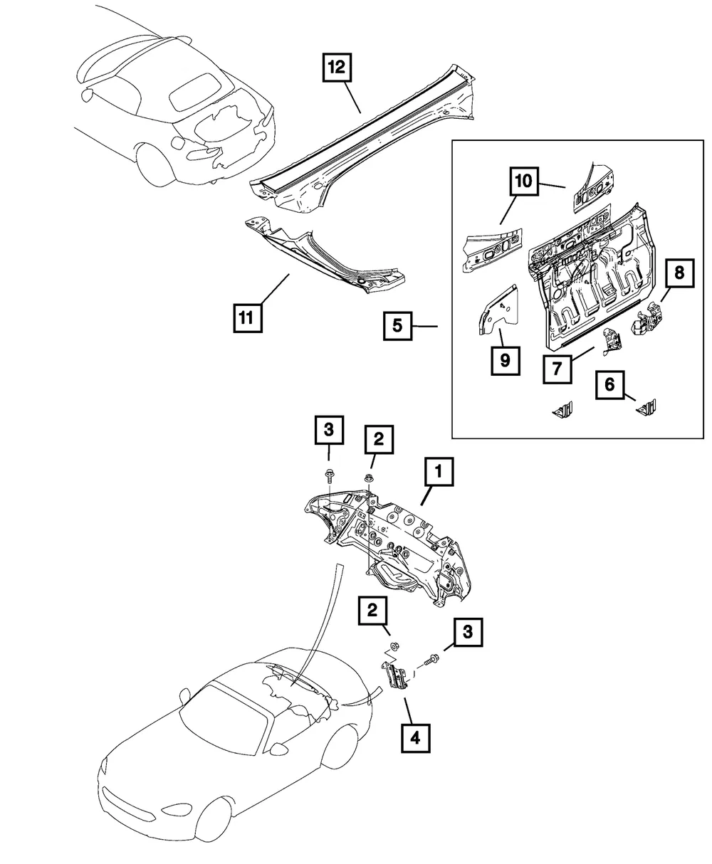 Latch Bracket - Mopar (68332687aa)