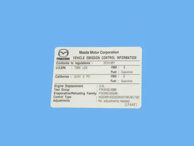 Emission Label - Mopar (68336549aa) - view 6