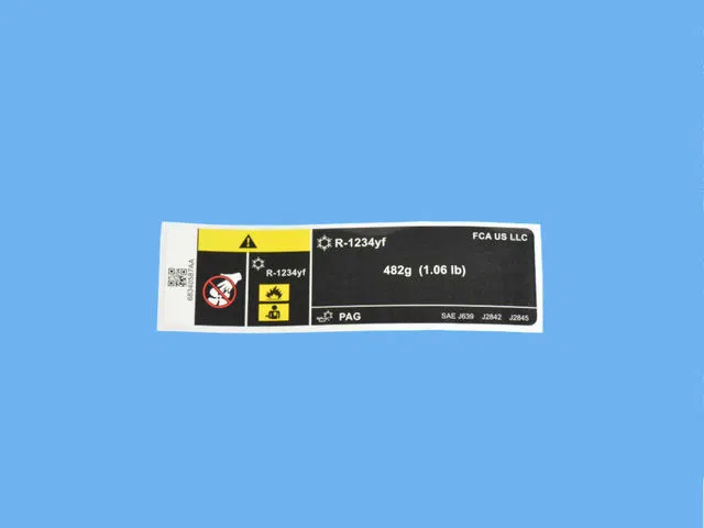 Air Conditioning System Label - Mopar (68340587AA) - view 10
