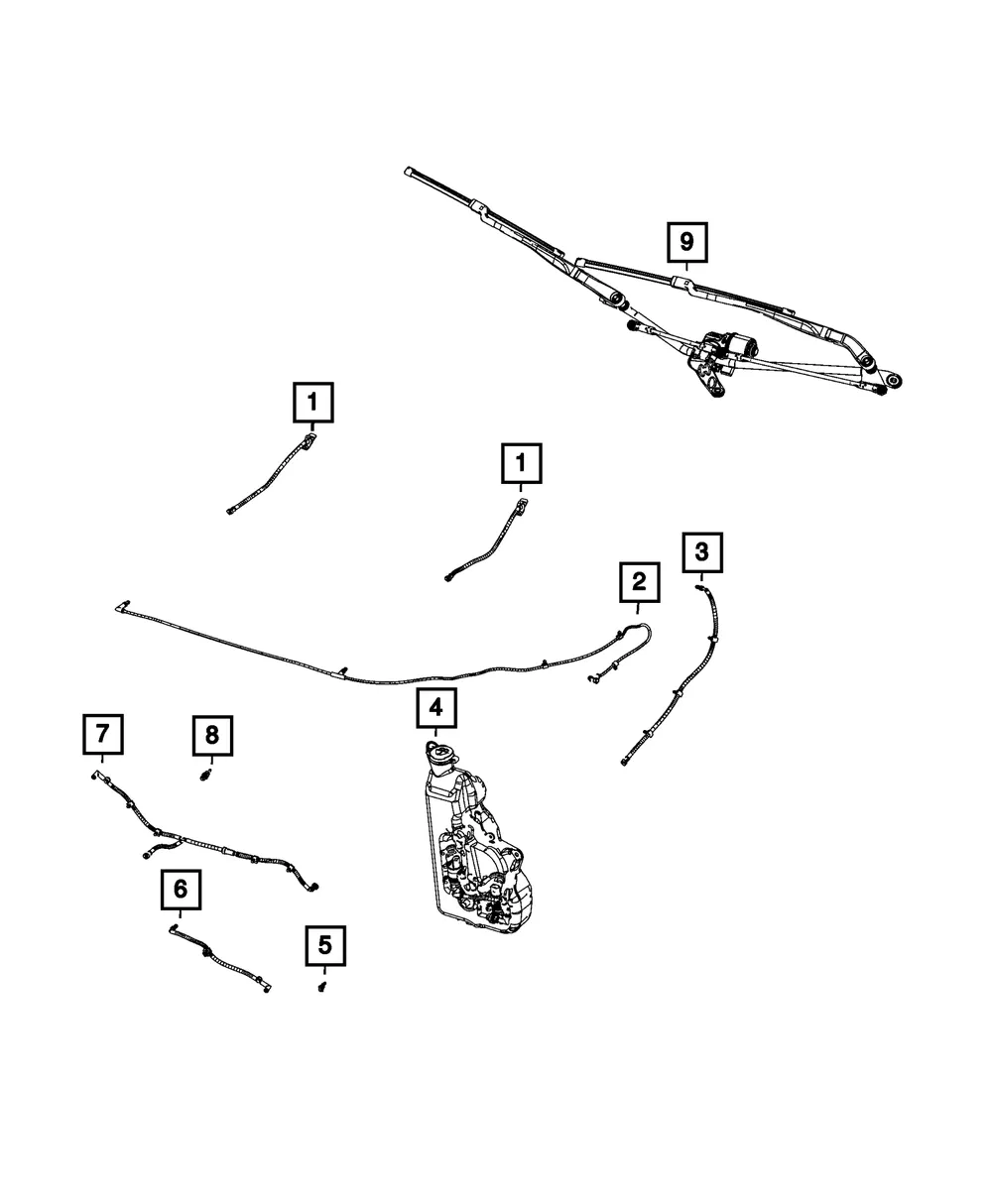 Windshield Washer Nozzle - Mopar (68340949aa) - view 4