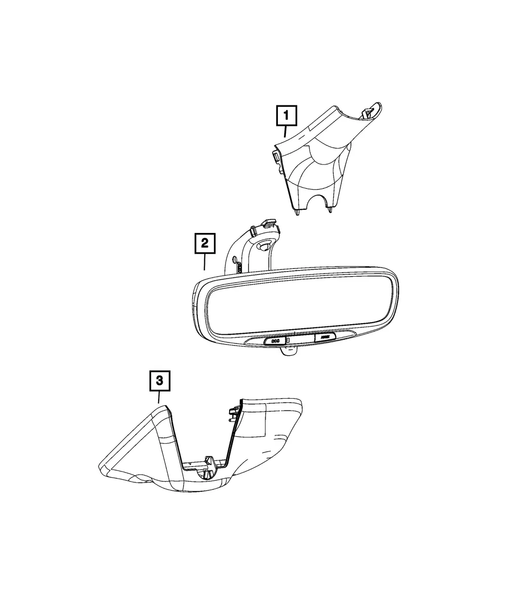 Inside Rear View Mirror - Mopar (68347419AE) - view 14