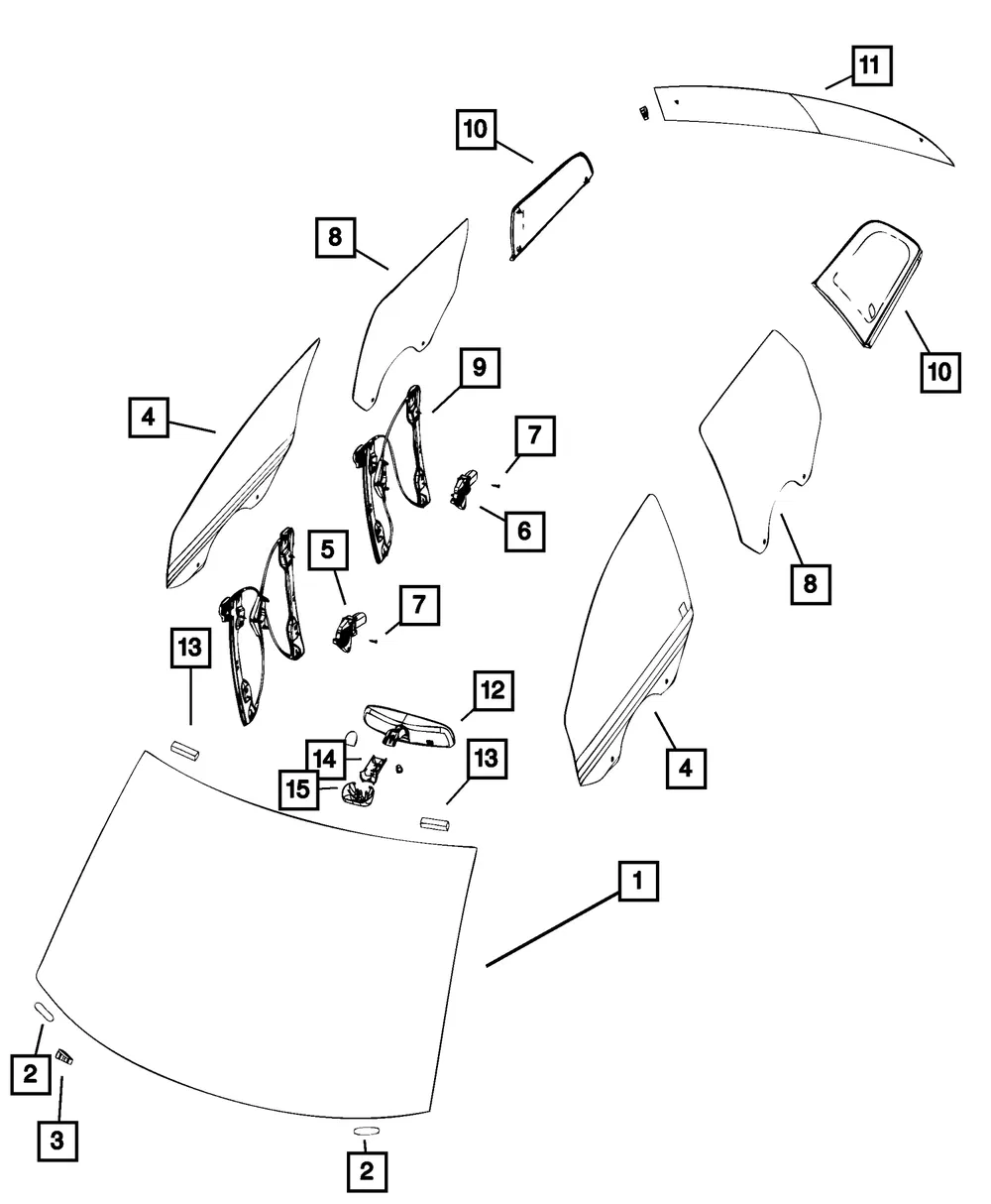 Windshield - Mopar (68348664aa)