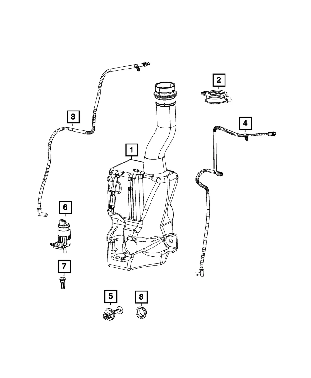 Window Washer Hose - Mopar (68349622aa) - view 4