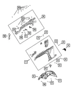 Splash Shield, Left - Mopar (68351463AF) - view 14