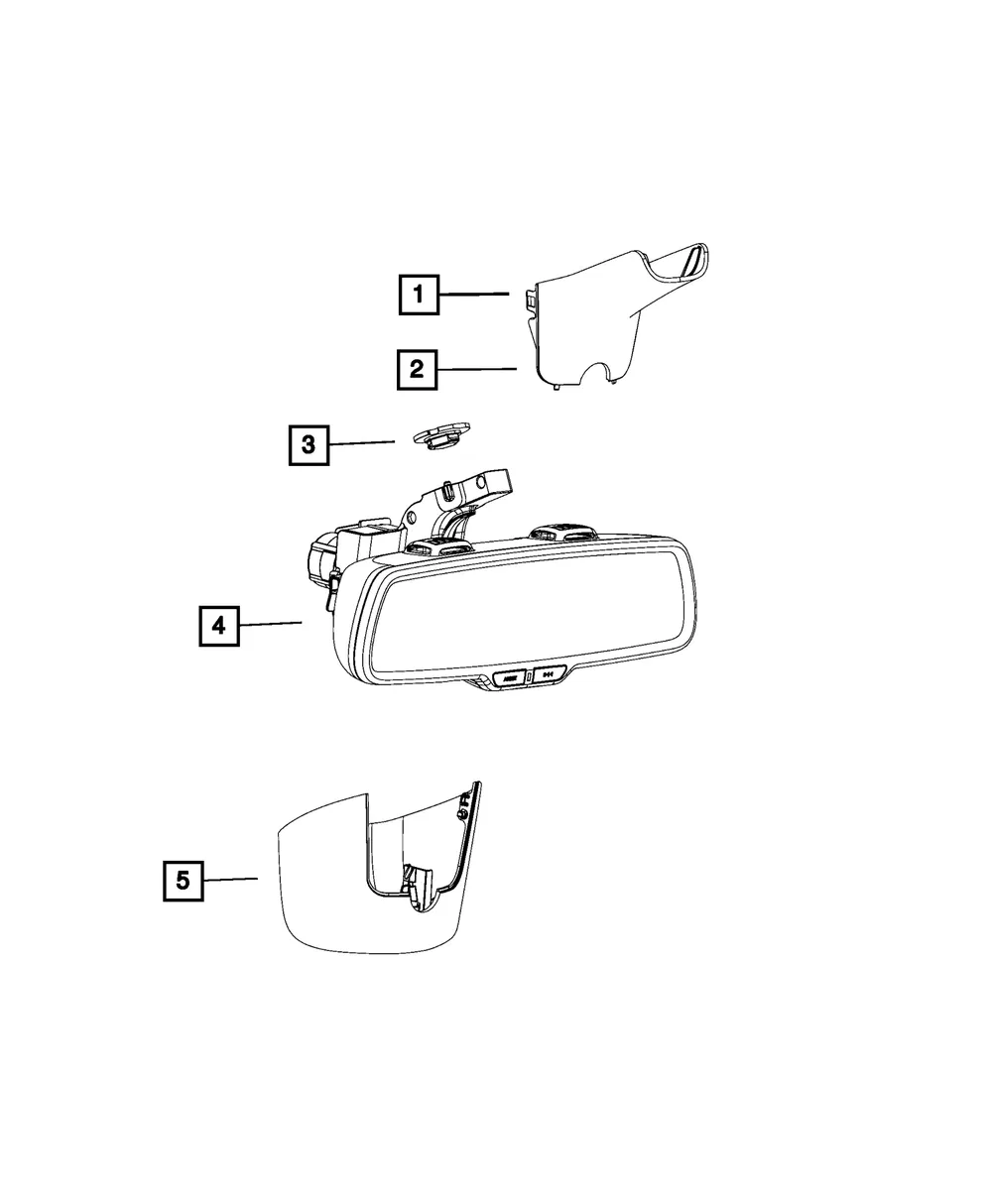 Inside Rear View Mirror - Mopar (68358111aa)