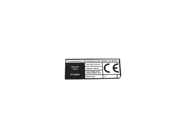 Jack Caution Label - Mopar (68358142aa)