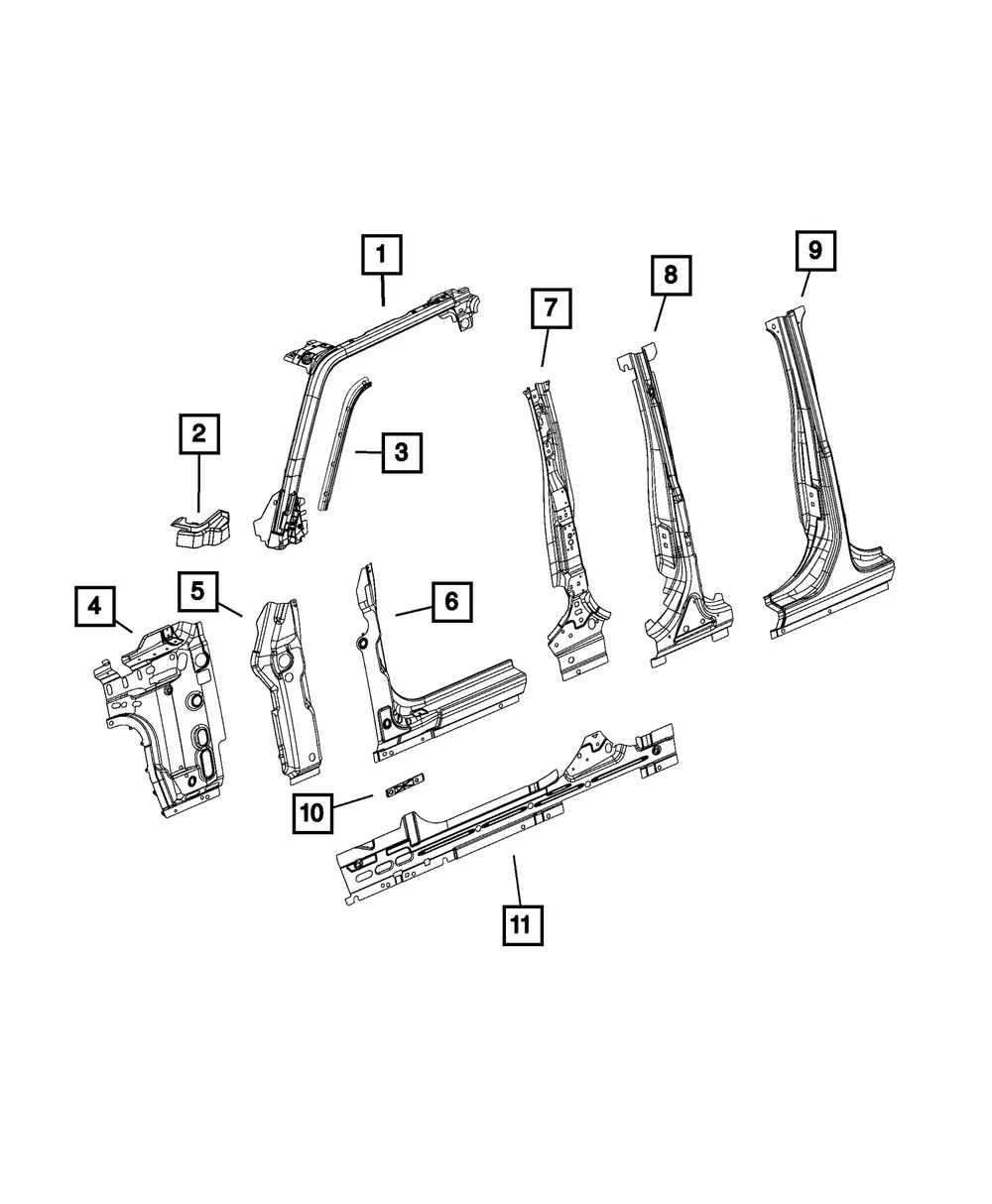 Fender Shim, Left - Mopar (68359967ac)