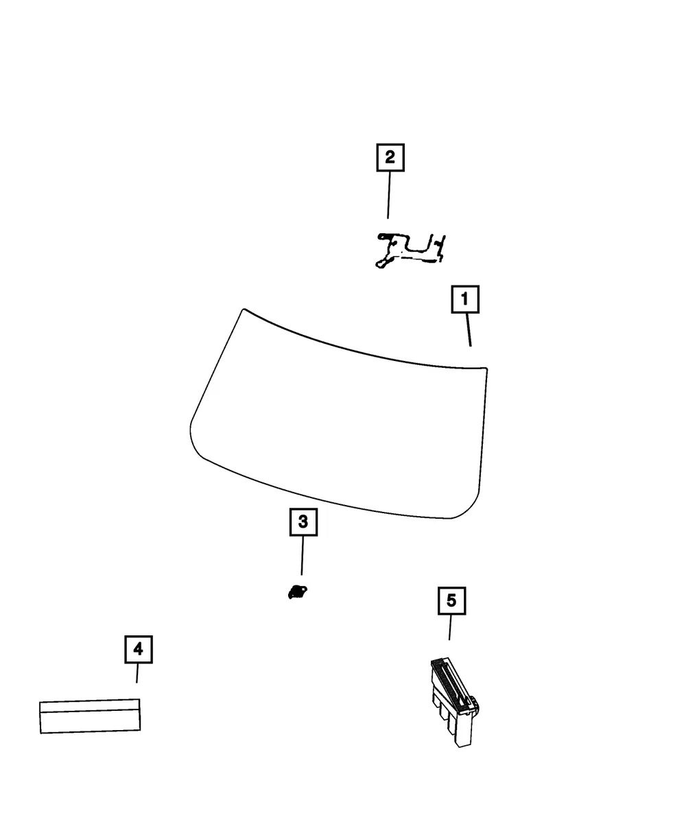 Windshield - Mopar (68362489AC)