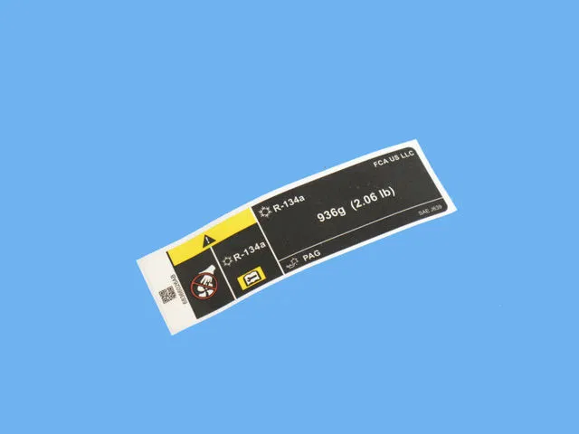 Air Conditioning System Label - Mopar (68366026AB)