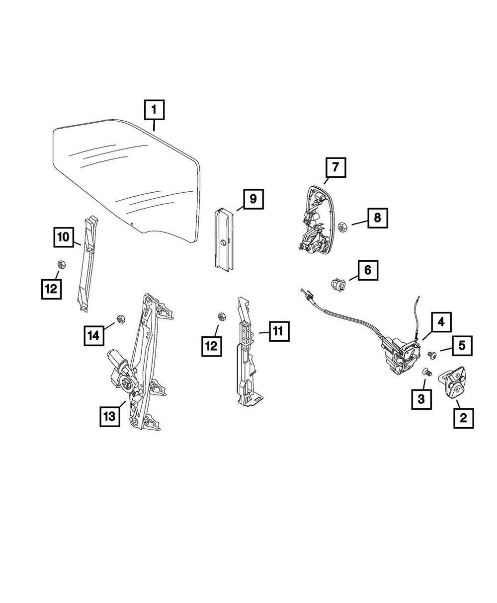 Front Door Window Regulator, Left - Mopar (68366053aa) - view 9