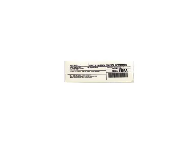 Vehicle Emission Control Information Label - Mopar (68366290aa)