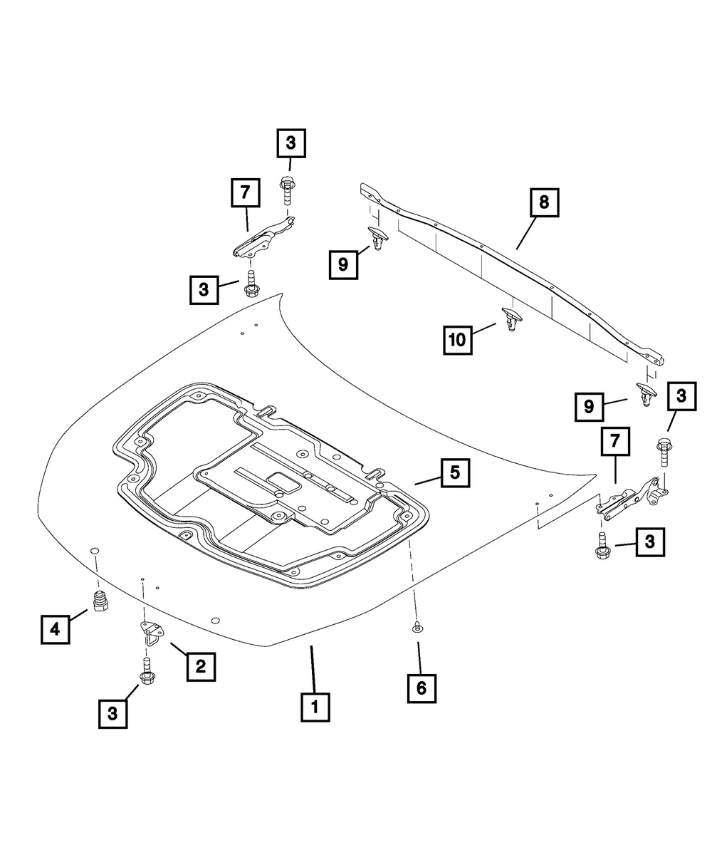 Hood - Mopar (68367785AA) - view 7