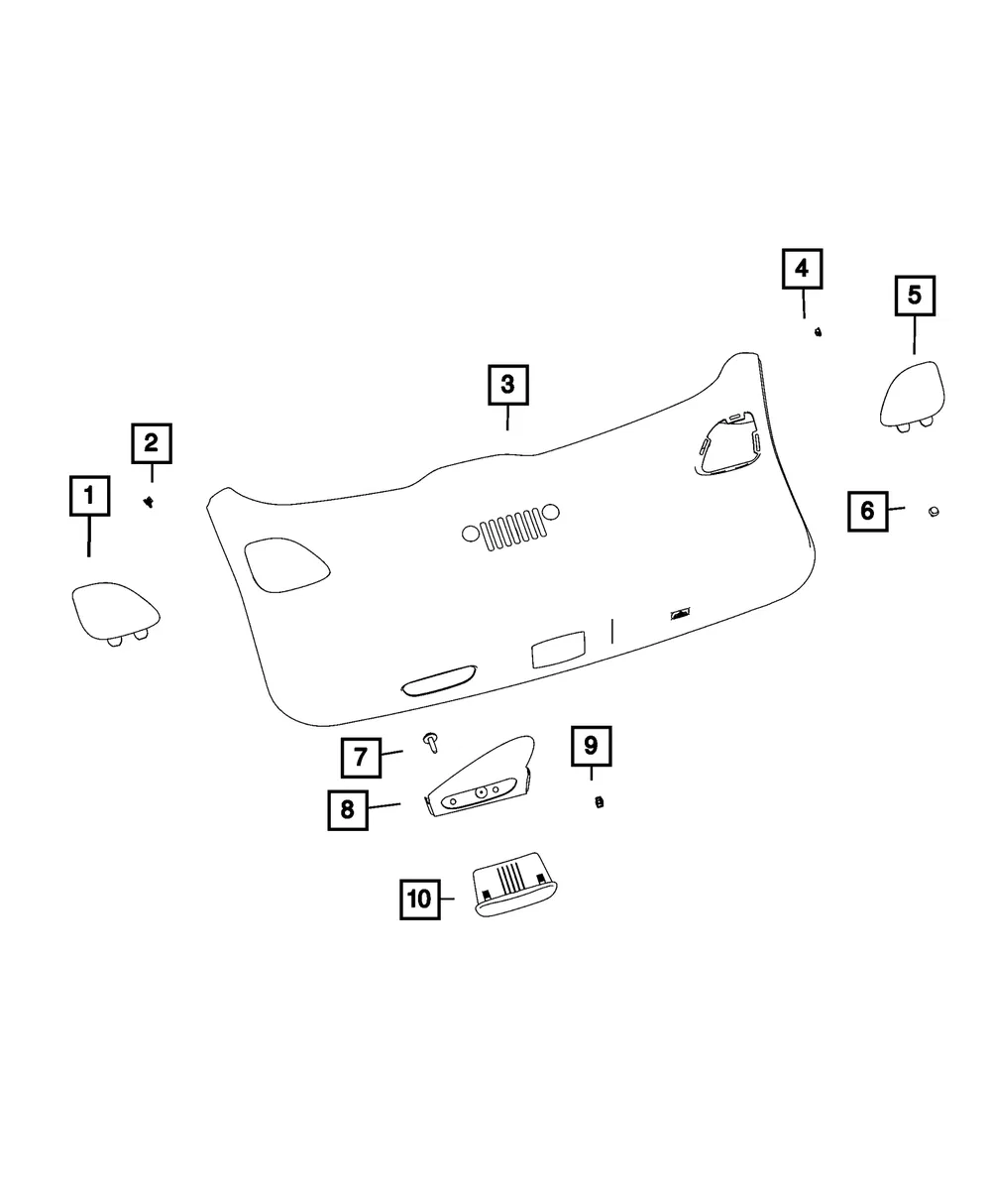 Pull Handle Bracket - Mopar (68370030aa)