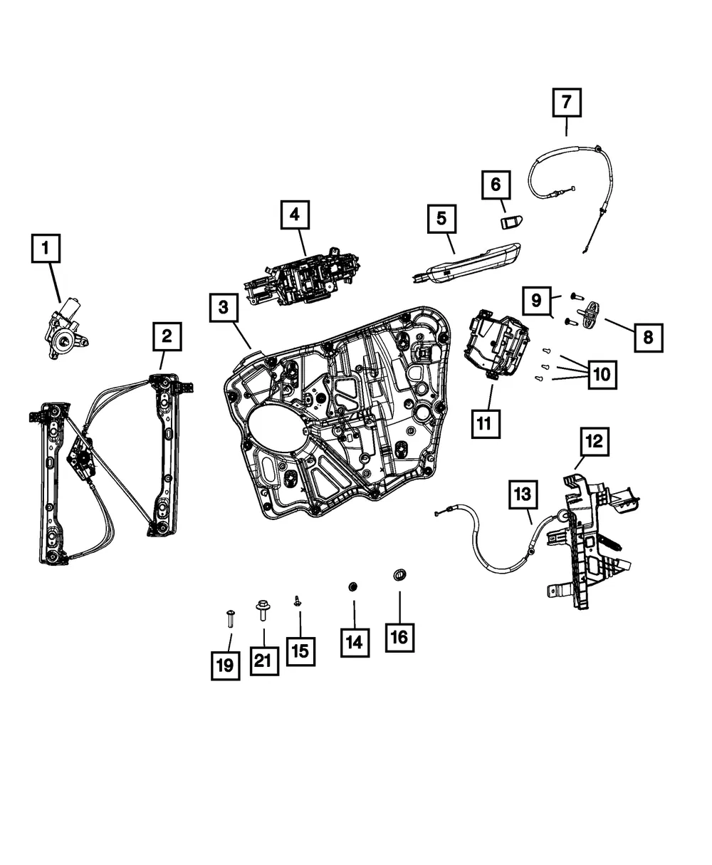 Door Handle Bracket, Left - Mopar (68375199ae) - view 4
