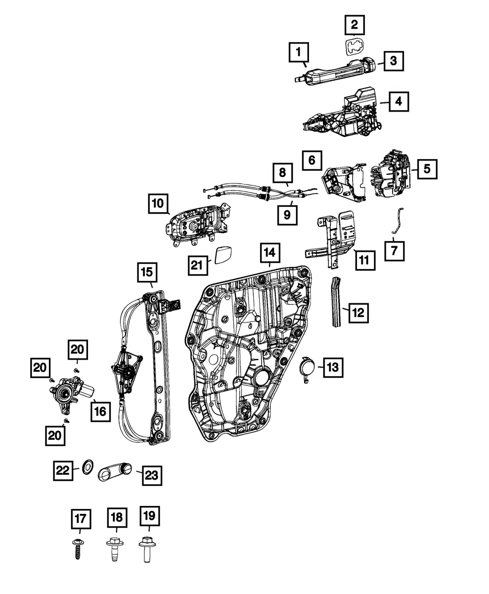 Inside Handle To Latch Cable, Right - Mopar (68375784aa) - view 4