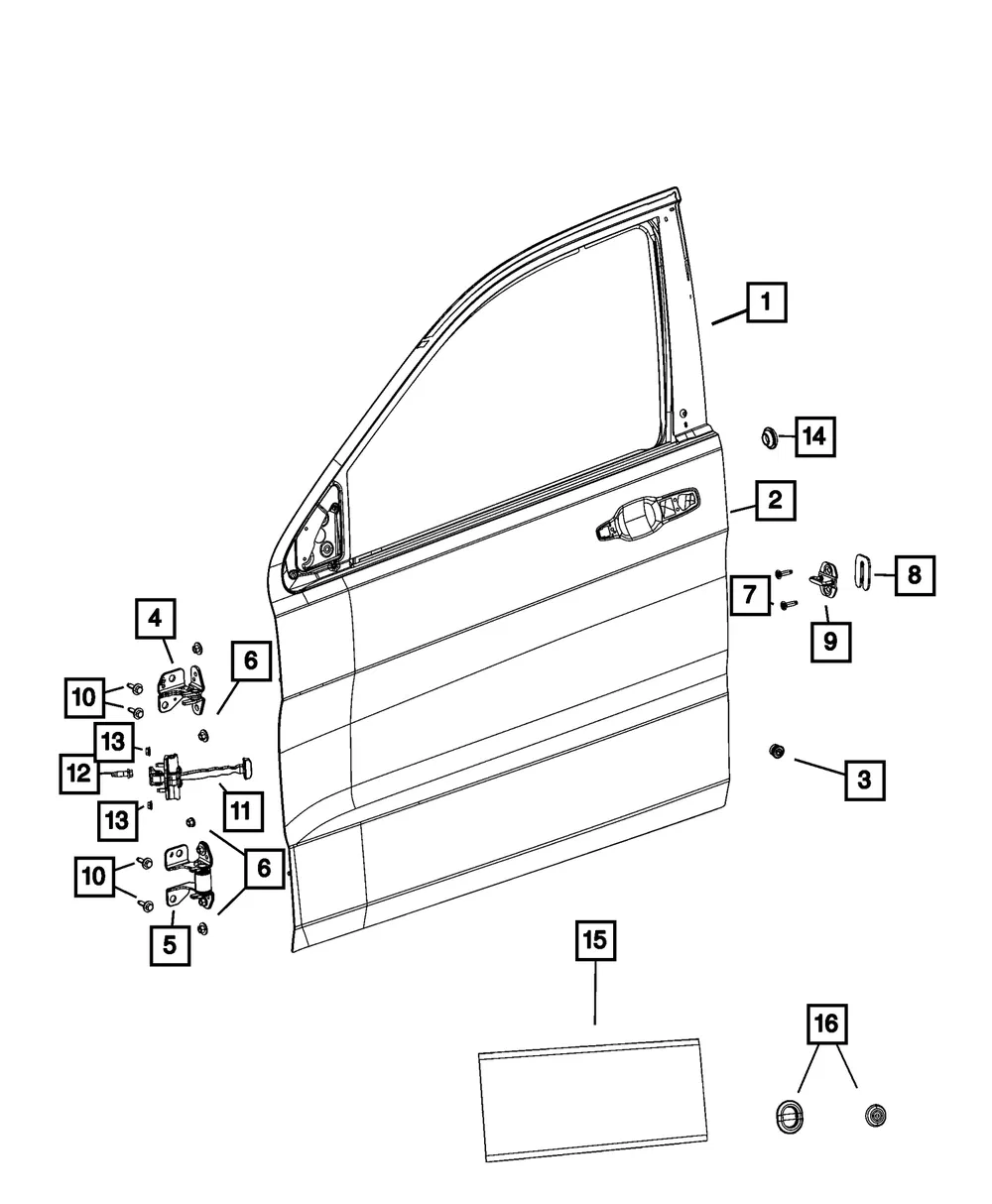 Front Door, Right - Mopar (68376998ag)