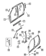 A Pillar Baffle, Right - Mopar (68378226aa) - view 10
